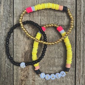 Clay polymer bead bracelets